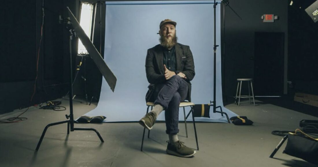 Studio set-up on a Green Gorilla TV shoot