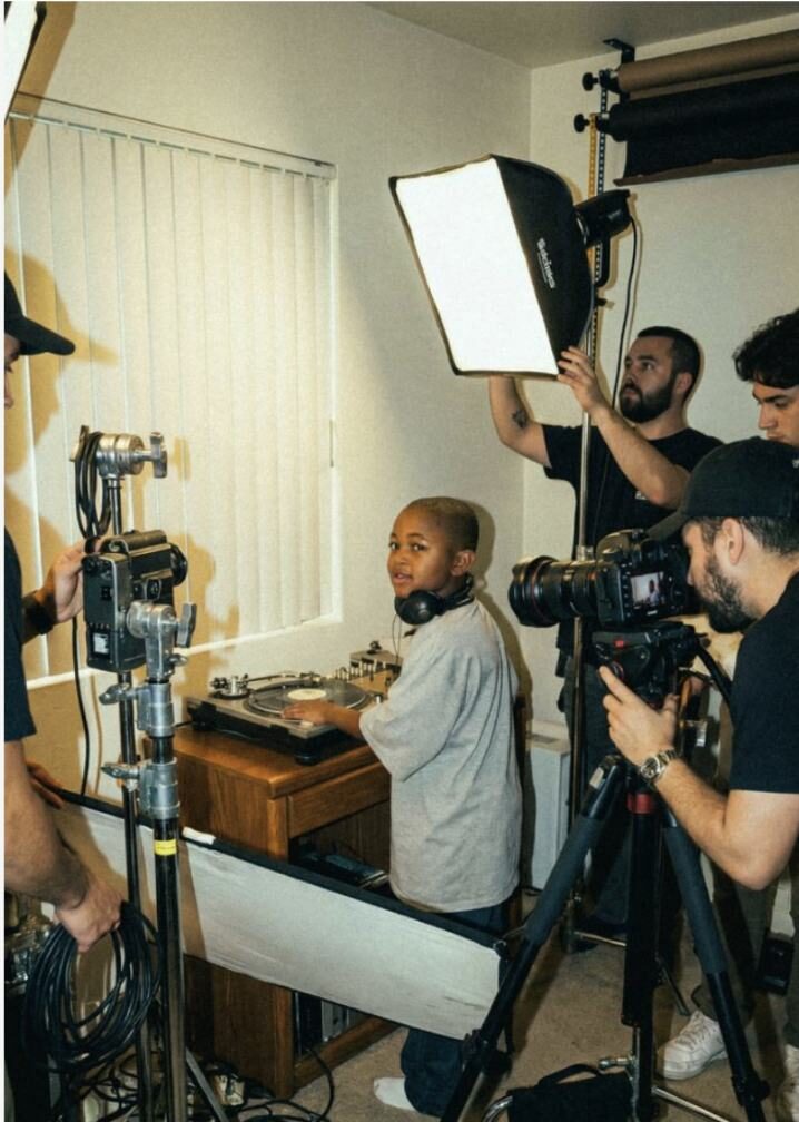 Green Gorilla crew filming on location